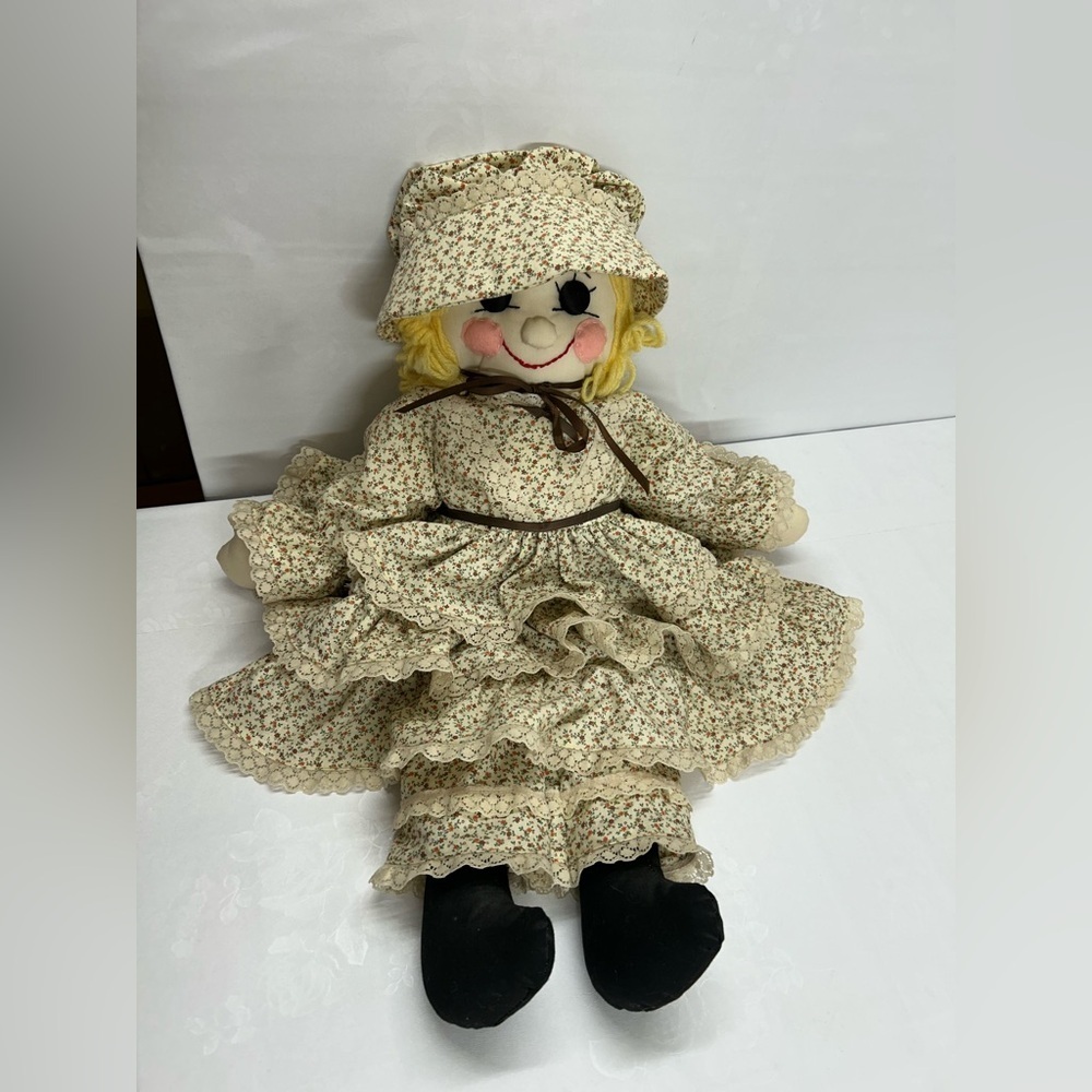 Floral Rag Doll with Hat